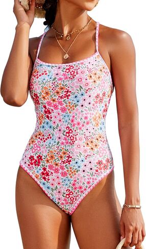 DaiLiWei One Piece Swimsuit Women Tummy Control Bathing Suit Modest Slimming Swim Suits Cute Floral Swimwear Teens 2025 in Saudi Arabia