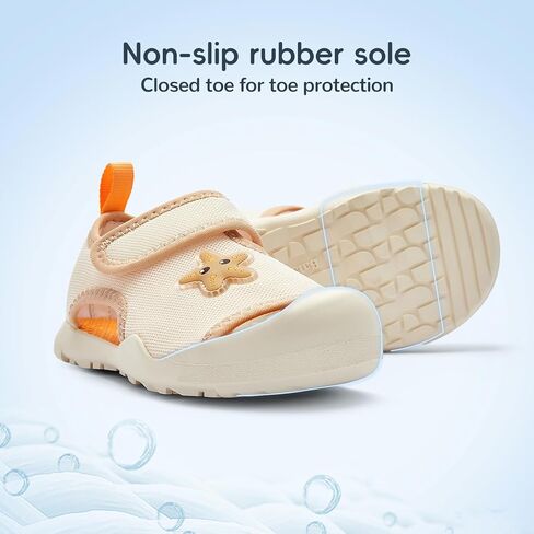 Balabala Toddler Girls Boys Sport Sandal, Kids Closed Toe Outdoor Water Sandals Non-slip Lightweight Beach Walking Shoes in Kuwait