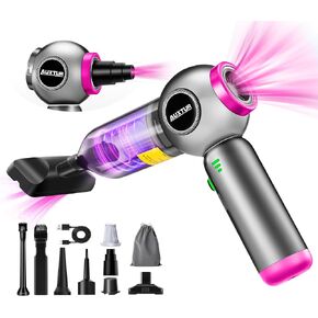 Handheld Vacuum Cleaner Cordless - 17500PA Strong Suction Rechargeable, 3-Speed Adjustable Portable Mini Dust Buster for Pet Hair, Car Detailing, Home, Office & Car Cleaning