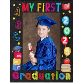 Prek Kindergarten Preschool Graduation Picture Frame 2025 - Prek Kindergarten Preschool Graduations Gifts for Kids Boys Girls Students My First Graduation Photo Frame 2025