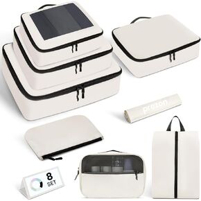 Packing Cubes for Travel | 10 Set, 8 Set |Durable Luggage Organizer 4 Size(Extra Large, Large, Medium, Small),Comprehensive Cubes for Toiletry,Underwear, Shoe,Travel Essentials,Efficient Women Gifts
