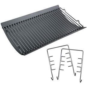 Uniflasy 20 بوصة استبدال عموم الرماد لـ Chargriller 5050 ، 5072 ، 5650 ، 2123 ، 2223 ، 2823 شوايات الفحم ، طراز Char-Griller Grill Model 200157 ، جزء استبدال Chargriller مع 2PCS Fire Chorer Hanger
