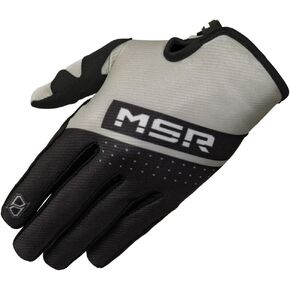 MSR™ Axxis Range MTB Mountain Bike Dirt Bike Motocross MX BMX Outdoor Sports ATV UTV Powersports Riding Gloves for Men and Women X-Large Black/Grey/White