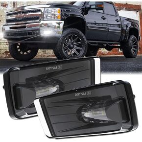 Z-Up-Offroad New LED LED LIDE LIGHTS مصابيح القيادة المصد لعام 2007-2014 Silverado 2007-2015 Suburban Tahoe 2007-2013 Avalanche GMC Yukon Pick Up Truck-Black