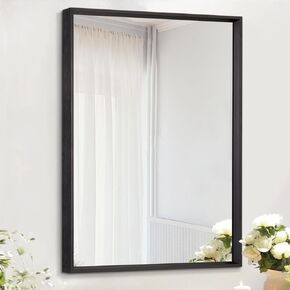AAZZKANG Mirrors for Wall Rectangular Metal Framed Mirror Modern Decorative for Entryway Bedroom Living Room Bathroom Vertically or Horizontally Hanging Black