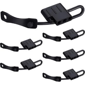 8 Pack 4-pin Flat Trailer Wiring Harness Connector Dust Cover Black Vehicle Side Plug Terminals Connection Dust Cover Bulk for Trailer Replace Against Dirt Water Rust