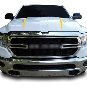 Hood Spears Graphic Overlay Accent Vinyl Decal Wrap Compatible with Ram 1500 2019 2020 - Matte Black
