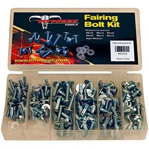 Pit Posse Pp3219 Motorcycle 160Pc. Fairing Bodywork Windscreen Screen Bolt Shop Assortment Dealer Pack Kit Sportbike