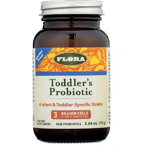 Flora - Toddler's Probiotic - Supports Digestive Health - Daily Probiotic Powder for Children Ages 1–3 - Includes Bifidobacterium Infantis - Vegetarian & Gluten-Free - Keep Chilled - 2.64 oz.