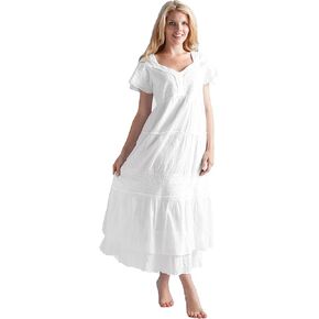 La Cera Women's Gown White