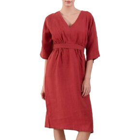 Simple&Opulence Women’s Summer Dresses 100% Linen Beach Sundress Nightgown Long Casual Lounge Sleep Dress with Pockets