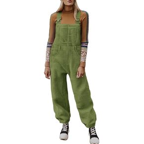 Cicy Bell Womens Fleece Overalls Warm Winter Loose Fit Fuzzy Jumpsuits Casual Adjustable Strap Bib Travel Outfits