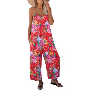 Women's Bohe Casual Wide Leg Jumpsuits Loose Long Pants Rompers LTKKKK