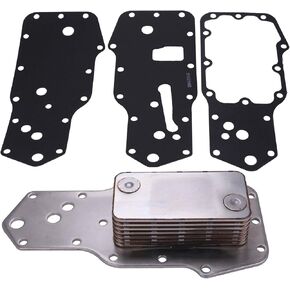 AIVWUMOT Engine Oil Cooler Core 3957544 3921558 Compatible with Dodge 5.9 Cummins 5.9L 3.9L 6B 4B ISBe 03-06 with Gaskets