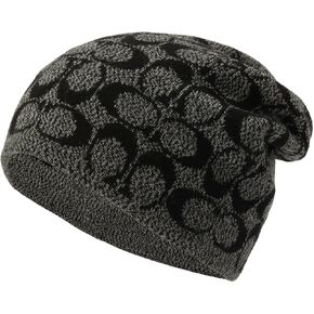 Coach Men's Signature C Reversible Beanie, Grey