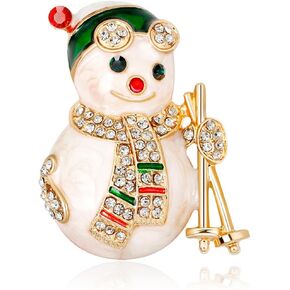 Christmas Brooch Rhinestone Christmas Bells Brooch Cute Candy Brooch Stylish Rhinestone Crystal Brooch Pin Elegant Clothing Hat Bag Accessories Christmas Jewelry for Women