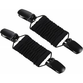 2pcs اللباس مقاطع الظهر الخلفية ، مقاطع cinch للنساء الملابس ، مقاطع الخصر للملابس ، مقطع سترة أنيقة ، مقاطع من طوق كارديجان رجعية ، قميص فستان مقطع بروش للنساء للبنات ، الأسود