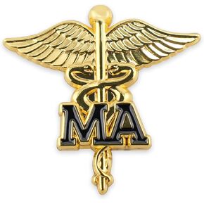 MA Nurse Lapel Pin - Medical Assistant Nursing Brooch Clip Badge