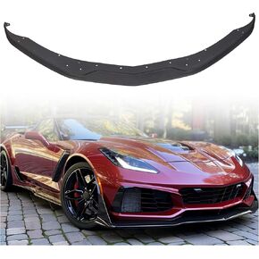 KUAFU Front Bumper Lip Spoiler Splitter Compatible with 2014-2019 C7 Chevy Corvette GM C7 Z06 & GS Stage 1 Replace for 22922352 Lower Lip Splitter Painted Black Plastic