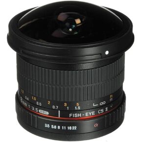 Rokinon HD8M-NEX 8mm f/3.5 HD Fisheye Lens with Removable Hood for Sony E-Mount DSLR