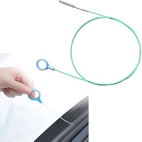 Pack-1 Car Air Conditioning Pipe Cleaning Brush, 9.8Ft Rotatable Vehicle Sunroof Drain Hole Unblocker, Universal Automotive Unblocking Repair Slender Drainage Tool Accessories (Green)