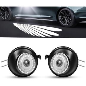 2 PCS Rearview Mirror Welcome Lights Car Door Puddle Lights Ultra-Bright 3D Laser Ghost Shadow Light Accessories fit for Cadillac ATS 2013-2019 CTS 2014-2019 CT4 2019-2024 CT5 2019-2023 CT6 2016-2022