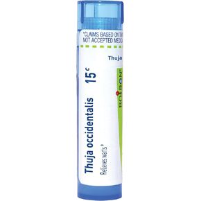 Boiron Thuja Occidentalis 15C Homeopathic Medicine for Painless Wart Removal - 80 Pellets