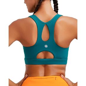 RUNNING GIRL Sports Bras for Women High Support,Racerback Molded Cup Sports Bra Yoga Athletic Workout Bra with Sewn in Pads
