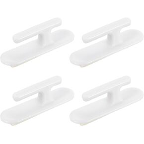 uxcell 4Pcs Blind Cord Holder, Self-Adhesive Window Cord Wrap Cleats, Safety Blind Pull Cord Hooks for Window Blinds Curtains Sun Shades Ropes, White