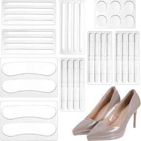Heel Pads for Shoes Grips Protectors 34 PCS High Comfort Repair Inserts Cushion Protector Back of Big Heels Grip Gel Strips Anti Slip Silicone Ball of Foot Blisters Bottom Cups Sandal Sticker Pad