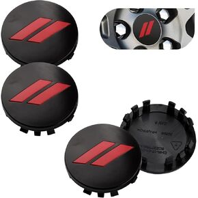 4 PCS Hub Center Cover, Wheel Rust and Dust Protection Cover Replacement 6CZ27DX8AA 6CZ27RM8AA, Tight Fit Anti-Detachment Mounting with Steel Rim, Compatible with Dodge (White & Black)