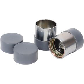 Wheel Bearing Buddy Protectors 1.98 Inch with Protective Bras for Trailer Boat, Chromed, Pair (Comes with Two Extra caps)