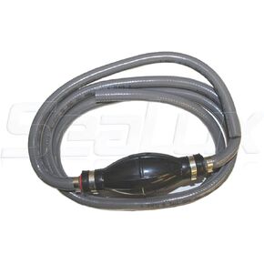 SeaLux Universal Outboard Fuel Line Assembly with Primer Bulb Fuel Line Hose kit 7 feet x 3/8" (Dia.), EPA Compliant for Boat, car