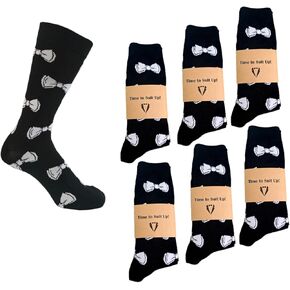 Groomsmen Socks Set of 6, Groomsmen Usher Gift, Groomsman Proposal Box, Best Man Gift, Black Bow Tie Funny Sock, Groomsman Proposal Box, Premium Bamboo Sock, Novelty Socks