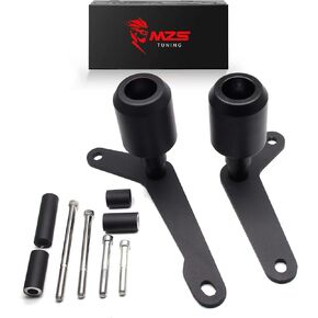 MZS Motorcycle Frame Sliders, Falling Crash Protector Guards Frame Crash Pads No Cut Kits Black Compatible with Trident 660 2021-2024 / Tiger Sport 660 2021-2023