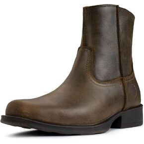 SUREWAY Mens Western Chelsea Cowboy Boots for Men Square Toe,All-Weather Rugged Slip-On Work/Casual/Dress Boots Shoes for Men,Built for Comfort & Durability