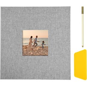13.2x12.6inch Linen Cover Photo Album，4x6 5x7 8x10 Large photo album book,Weeding self-adhesive photo albums,40pages big scrapbook photo albums,Memory Book for Photos Family Anniversaries Vacations