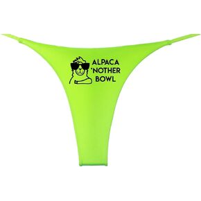 Alpaca Another Bowl Funny Weed Marijuana Womens Thong 420 Green (Set of 1)