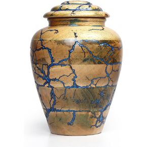 Handcrafted Wooden Urn for Human Ashes Adult Male - Small Decorative Urn for Ashes for Women & Men - Funeral & Burial Urn - Holds Up to 20lbs (Small)