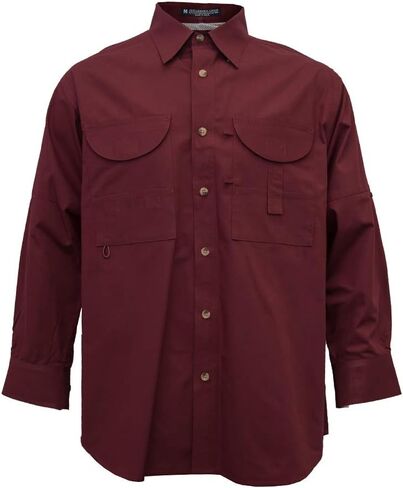 Men's Long Sleeve Fishing Button Down Shirt, Breathable Outdoors Casual Lightweight Shirt in Saudi Arabia