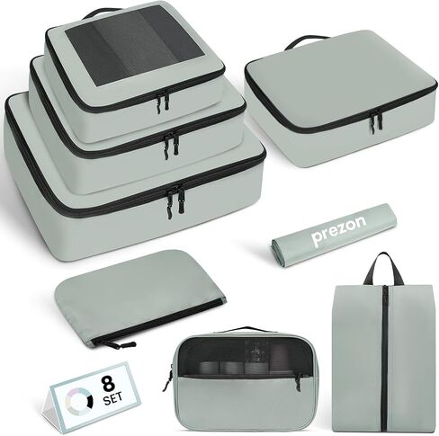 Packing Cubes for Travel | 10 Set, 8 Set |Durable Luggage Organizer 4 Size(Extra Large, Large, Medium, Small),Comprehensive Cubes for Toiletry,Underwear, Shoe,Travel Essentials,Efficient Women Gifts in Saudi Arabia