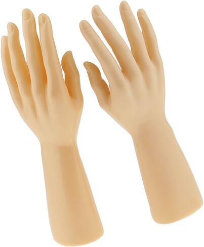 1 Pair of Male Hand Left Right Manikin Hand Model Gloves Rings Display Stand Holder Jewlery Organizer, Skin Color in Saudi Arabia