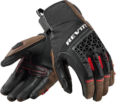 REV'IT! Sand 4 Adventure Travel Motorcycle Gloves (Black - Medium) in Kuwait