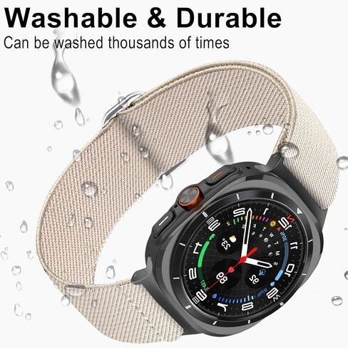 5 Pack Stretchy Nylon Compatible with Samsung Galaxy Watch Ultra Band 47mm 2025/Galaxy Watch 7 Ultra 47mm Band 2024, Solo Loop Soft Elastic Sport Strap Replacement Wristbands for Men Women in Kuwait