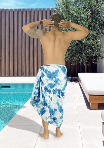 Happy Bay Men's Sarong Beach Wrap Bath Swim Pareo in Kuwait