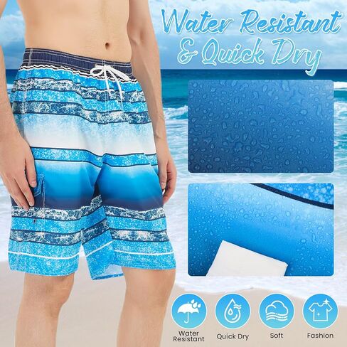 رجال Srnede Mens Swim Swick Swims Swim Wear Suits Wive Dry with Mesh Lining in Kuwait