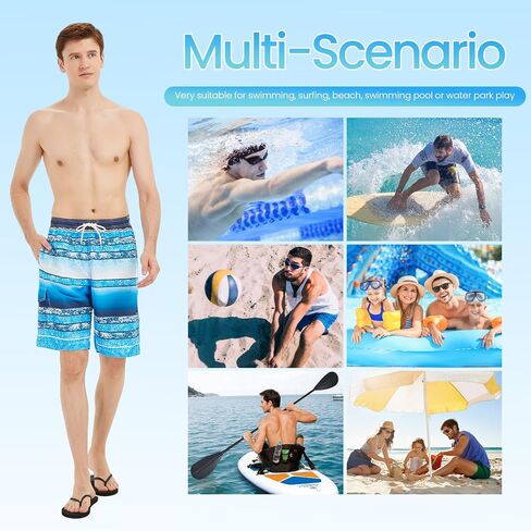 رجال Srnede Mens Swim Swick Swims Swim Wear Suits Wive Dry with Mesh Lining in Kuwait