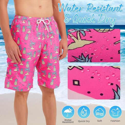 رجال Srnede Mens Swim Swick Swims Swim Wear Suits Wive Dry with Mesh Lining in Kuwait