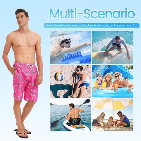 رجال Srnede Mens Swim Swick Swims Swim Wear Suits Wive Dry with Mesh Lining in Kuwait