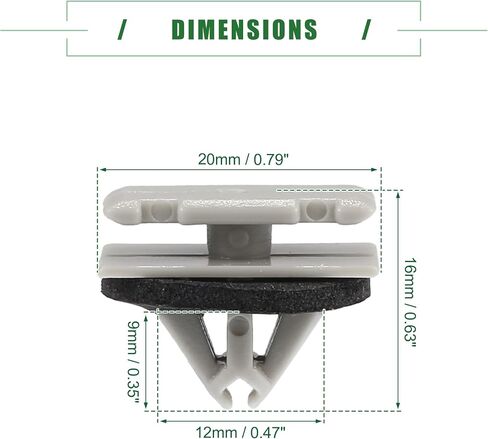 Motoforti W Type Trim Clips, for Jeep Grand Cherokee 2012-2021, Plastic, No.68172491AA, Beige, 10 Pcs in Saudi Arabia